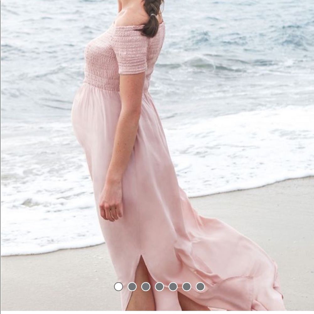 Seraphine off the shoulder maternity maxi dress